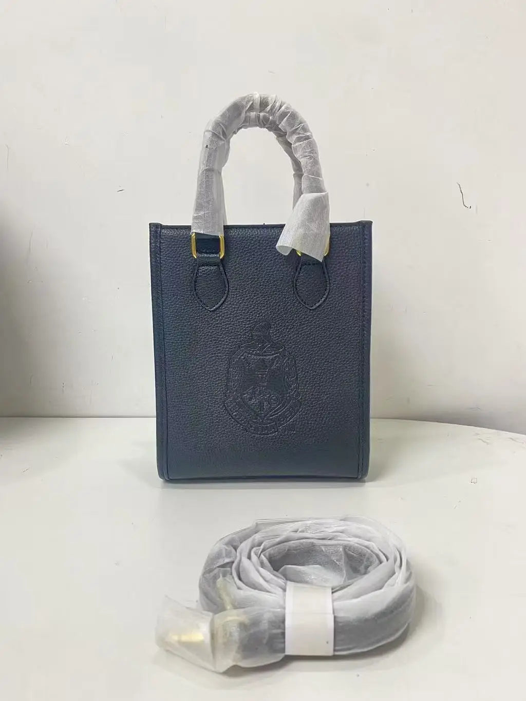 Stylish Elegant Custom Luxury Crossbody Bag Order of the Eastern Star Zipper Closure Waterproof Genuine Leather Emboss Design