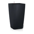 Black polypropylene planter bucket, square 40 x 40, 75 cm tall
