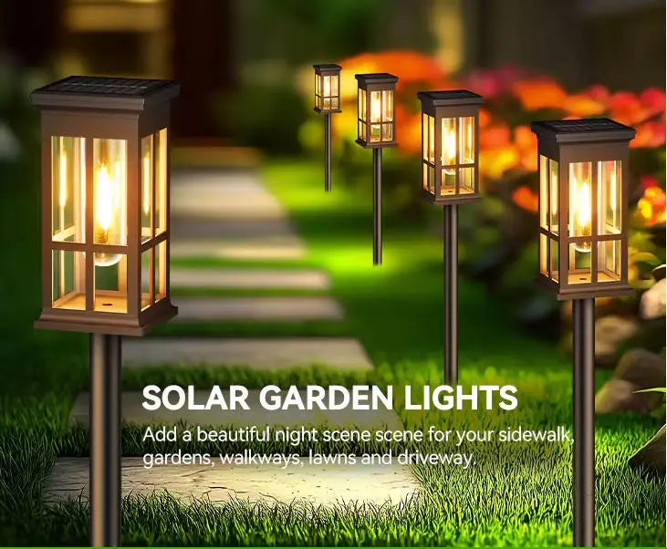 Solar Pathway Light Outdoor Solar Lamp Waterproof Landscape Lighting for Garden Yard Patio Walkway Driveway Camping Decor