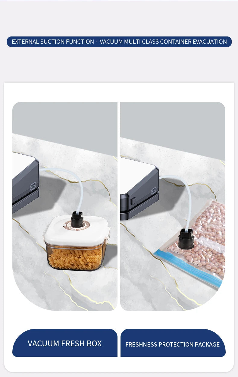 SZUK Electric Food Vacuum Sealer Dry/Wet Food Packaging Seal Built in Cutter Roll Bag Kitchen Food Storage Seal Vacuum Packaging