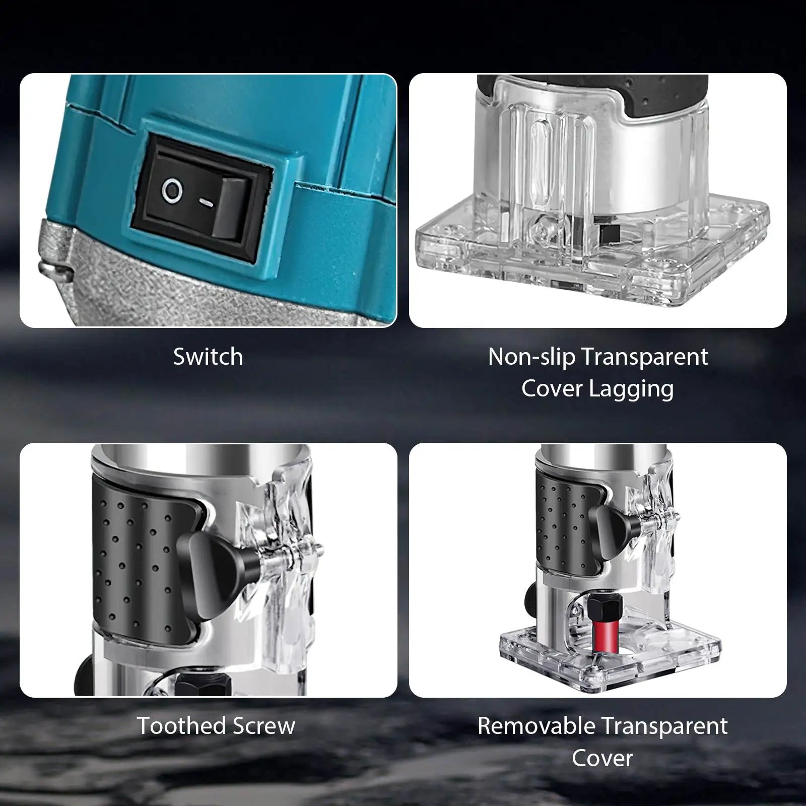 2000W Electric Trimmer Wood Milling Trimming Engraving Slotting Machine Versatile Woodworking Router Power Tool with Milling Cut