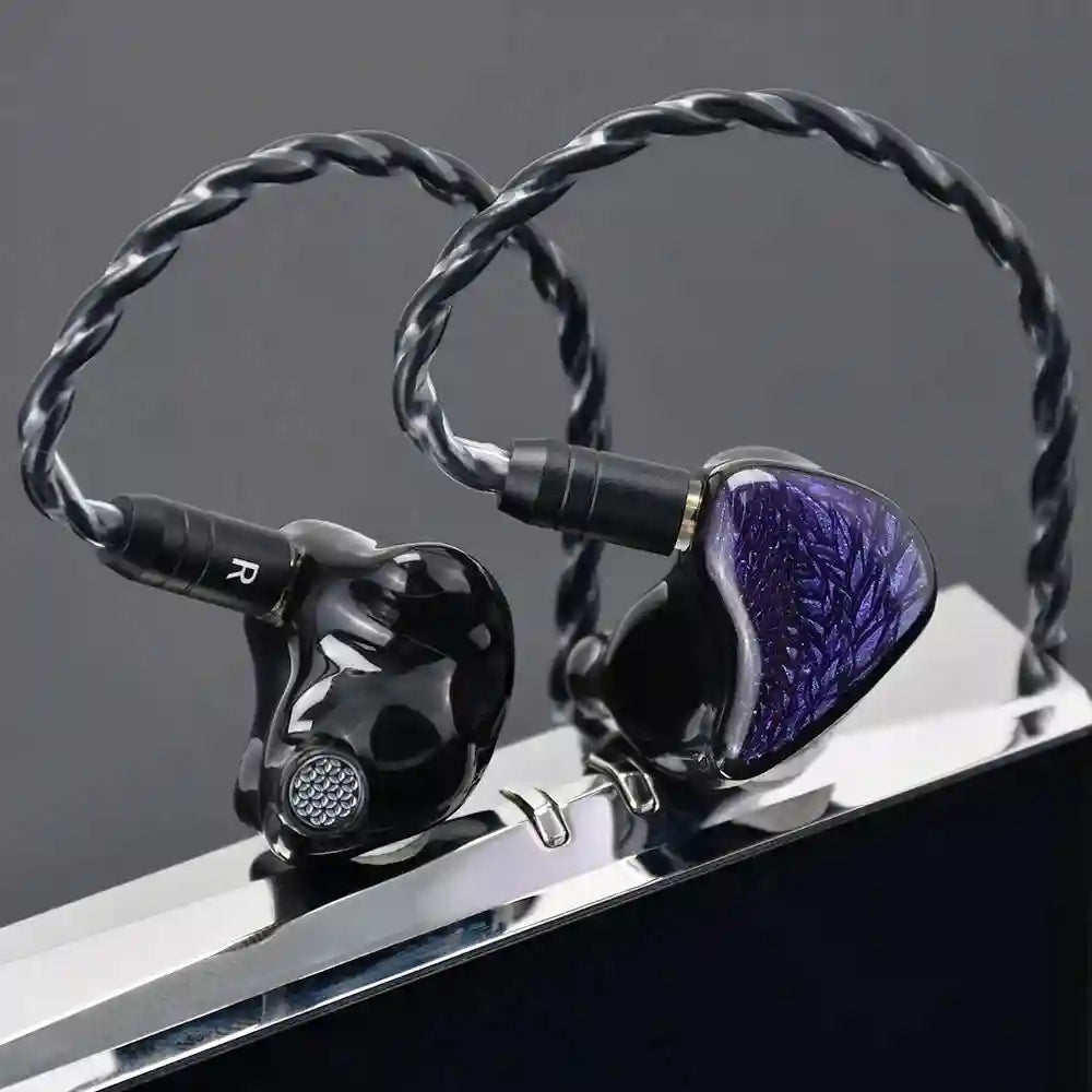 HiFi In-Ear Monitors: 10mm LCP Driver Wired Studio Grade Earphones Tidesmit