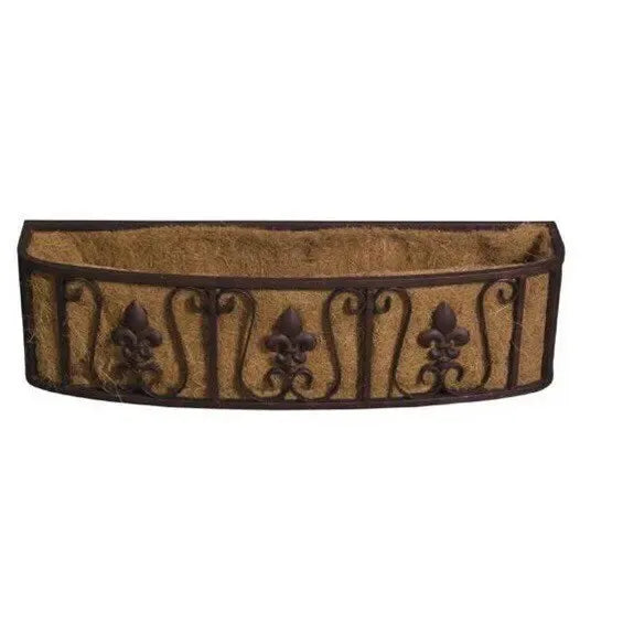 Brown coir sheet tape strip with embossed decorative border pattern