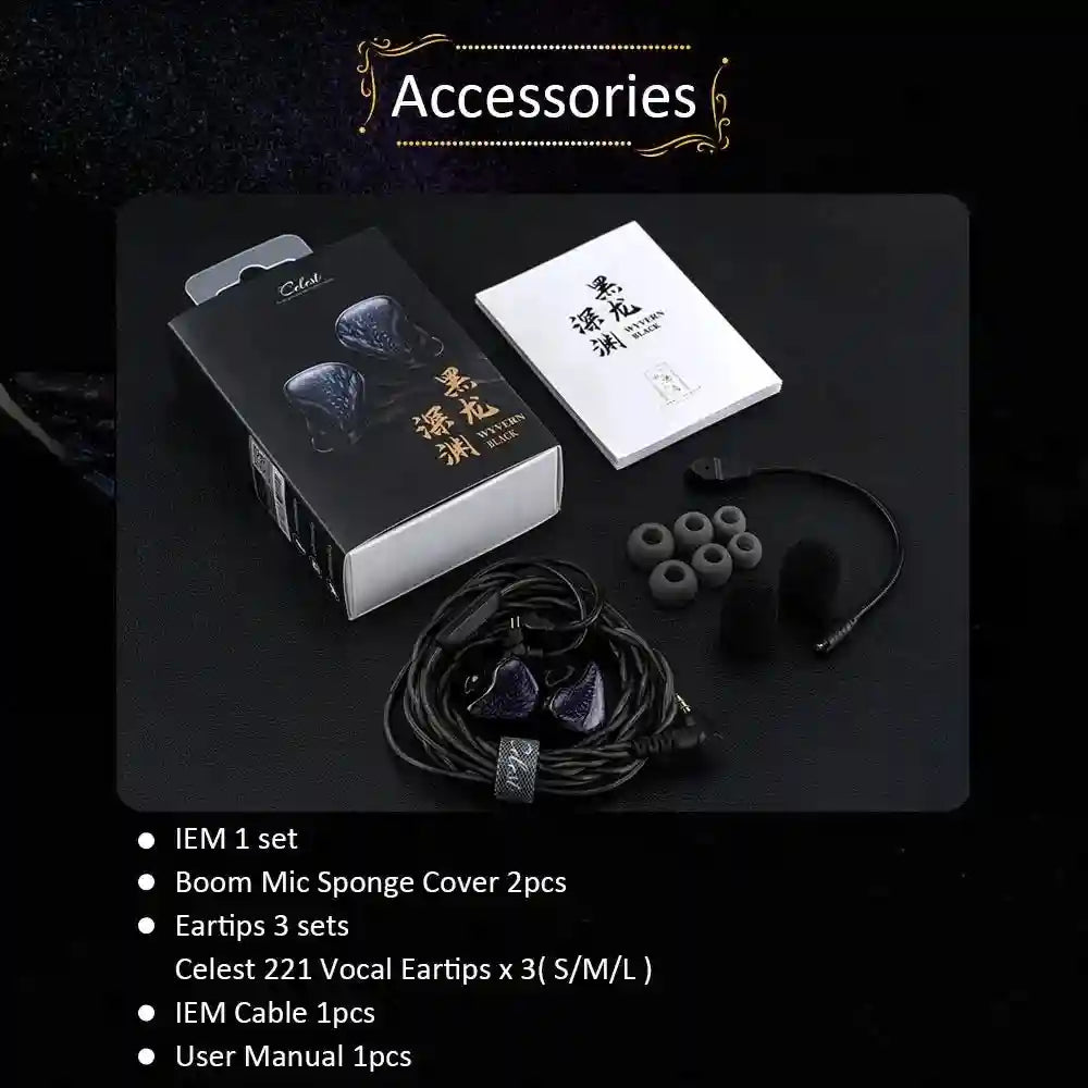 HiFi In-Ear Monitors: 10mm LCP Driver Wired Studio Grade Earphones Tidesmit
