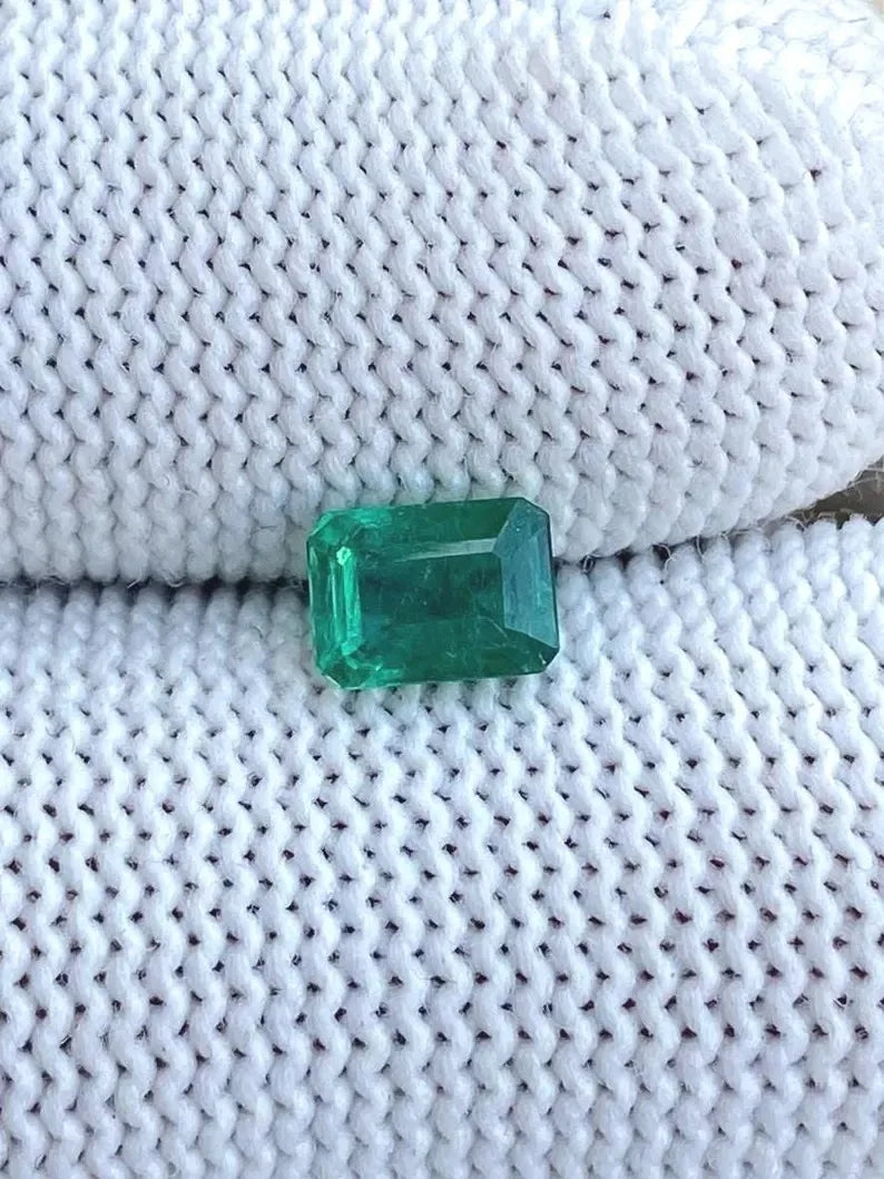 Natural Zambian Emerald Genuine Green Faceted Loose Gemstone May Birthstone Rare Jewelry Making Stone