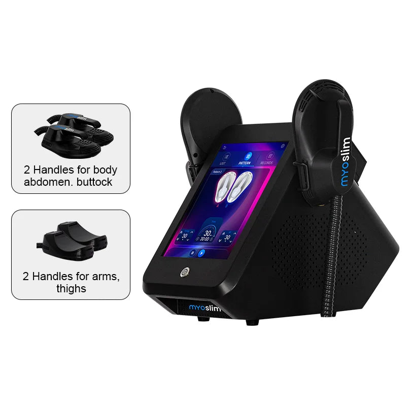 HIEMT Body Shaping Machine Muscle Stimulator with RF - Tidesmit Back Massage Instrument 4 Handle RF black Tidesmit