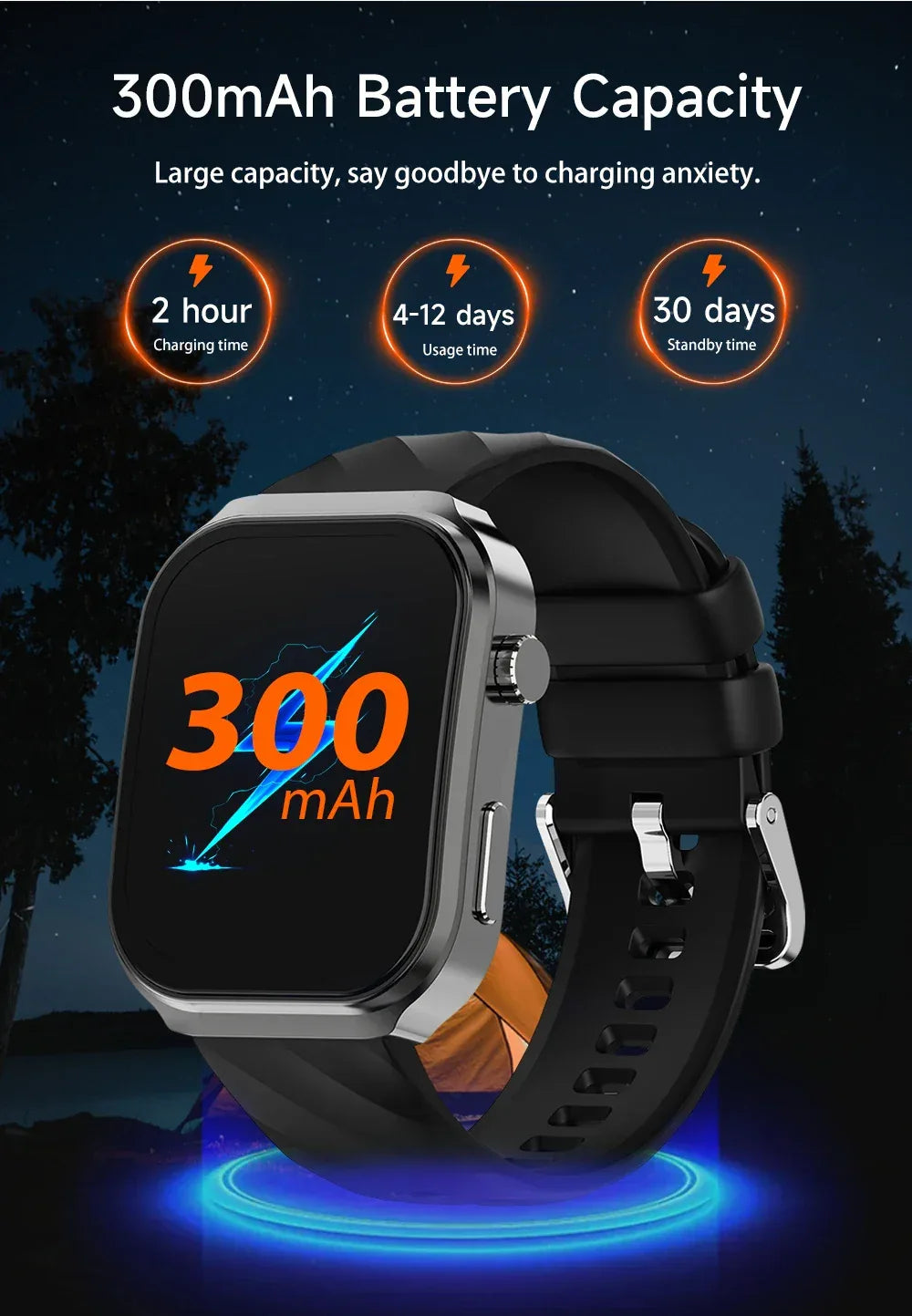 Health Smart Watch Body Temperature Sedentary Reminder Alarm Clock Multi Sports Modes Fitness Tracker Smartwatch for BT Calling - Tidesmit