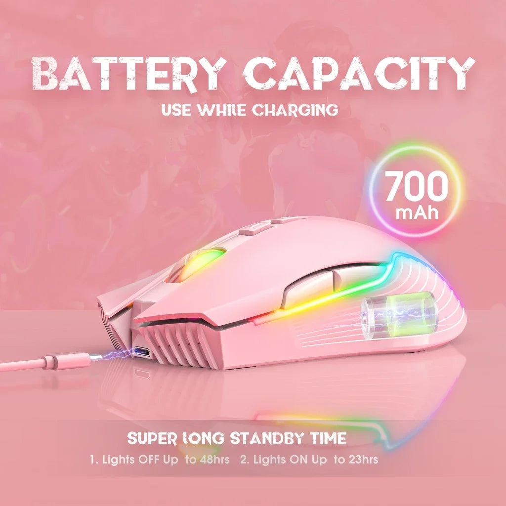 Onikuma Cw905 Wireless 2.4g Mouse Mode Rgb Lighting Mechanical Adjustable Dpi Gaming Mouse
