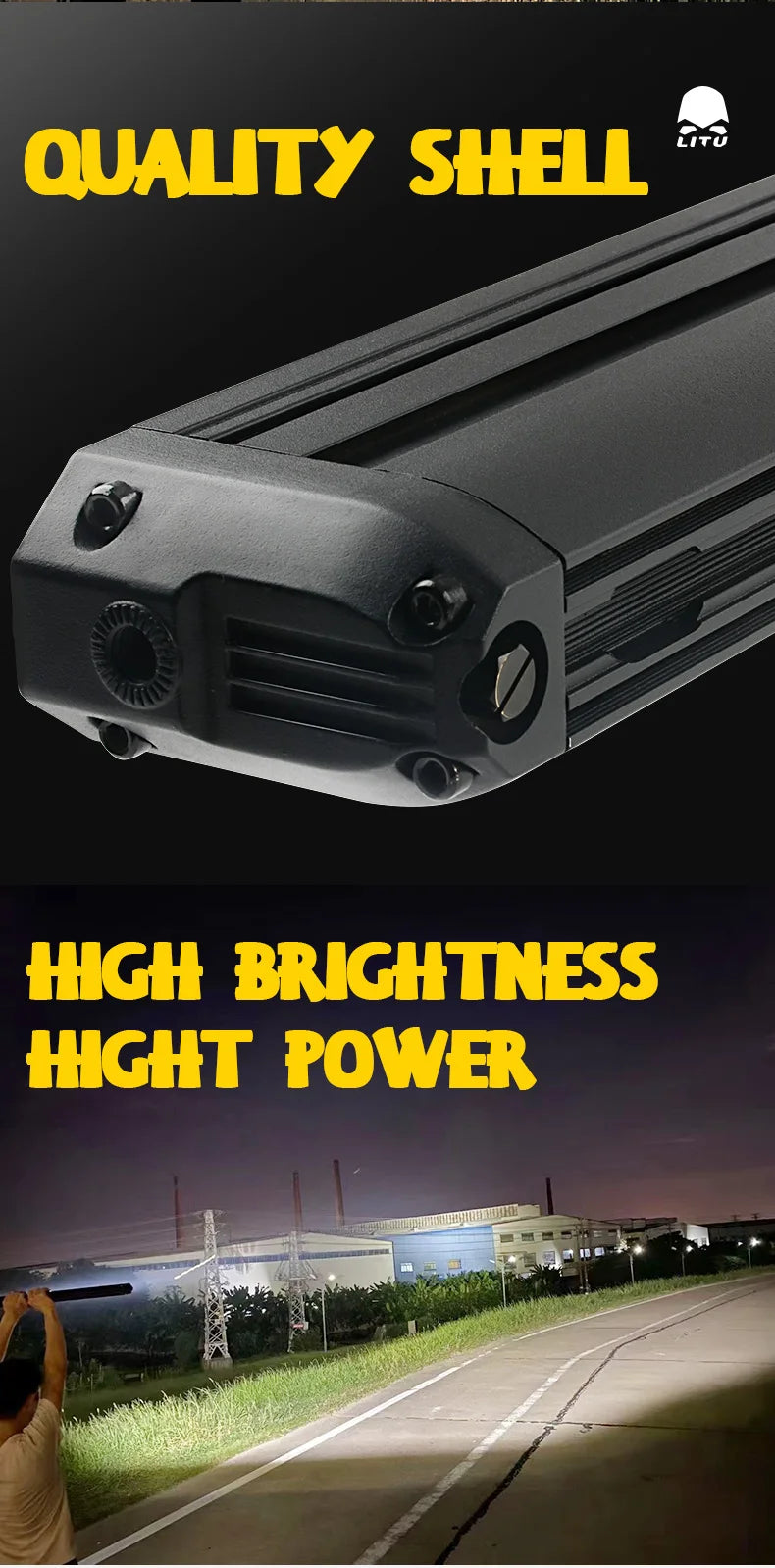 Ultra-thin Floodlight Bar Yellow White Dual Light Off Road Truck Tractor Accessories Led Light Bar Car Lighting System