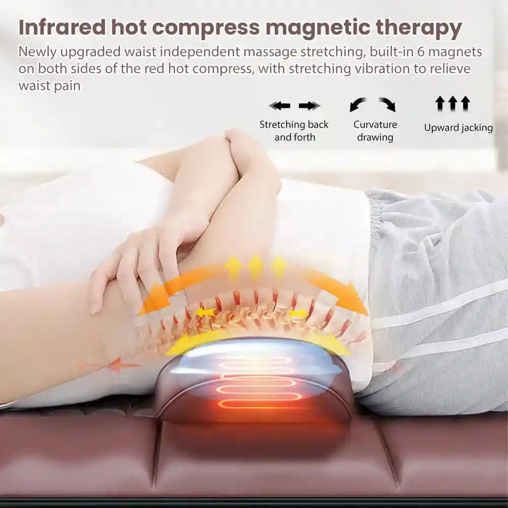 Electric Massage Mattress with Heat Therapy for Back Pain Relief (EU) Back Massage Instrument Tidesmit