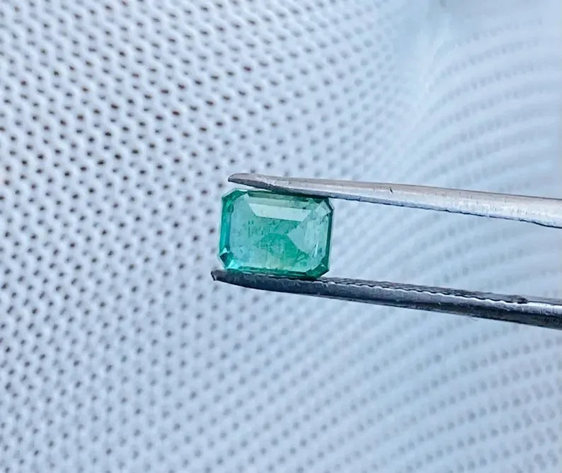 Natural Zambian Emerald Genuine Green Faceted Loose Gemstone May Birthstone Rare Jewelry Making Stone