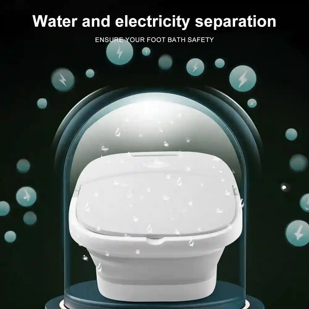 Portable Foot Massage Tub - Foldable Electric Basin with Heat Therapy Massage Roller Tidesmit