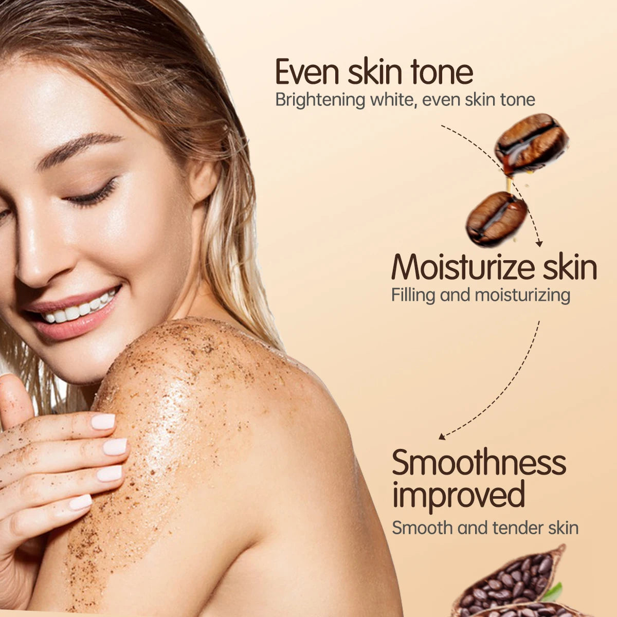 Coffee Body Scrub for Deep Exfoliation and Pore Cleansing - 250ml Scrubs Treatments Tidesmit