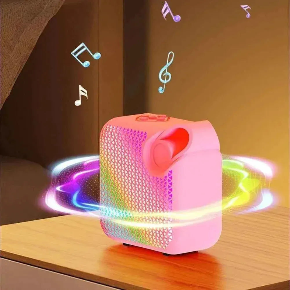 Portable Bluetooth Speaker with RGB LED and Bass Boost - Blue My Store