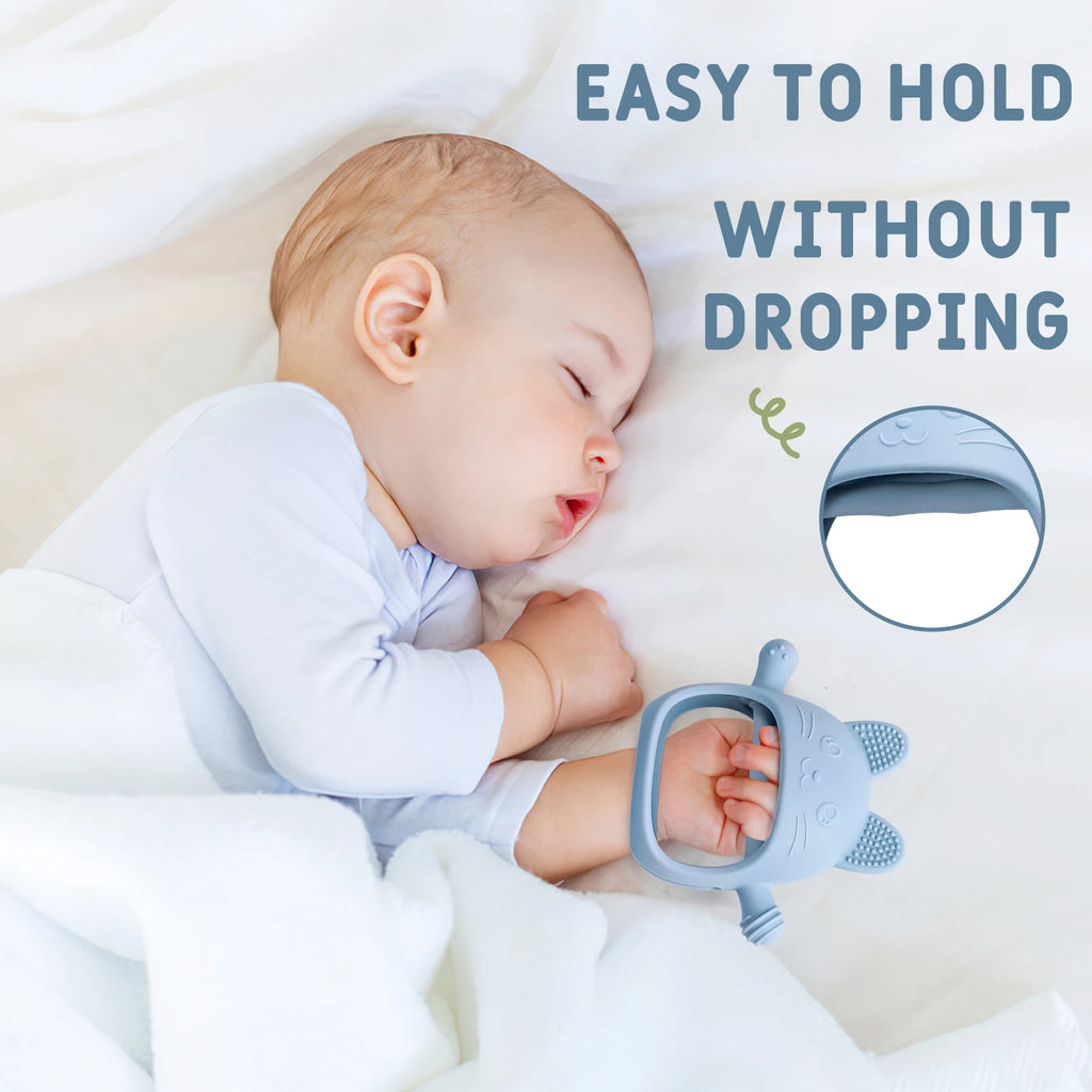 Baby Silicone Teether Gloves Toys BPA Free Silicone Soft Soothing Dental Care Gums Anti-eating Hand Molar Toys Baby Accessories