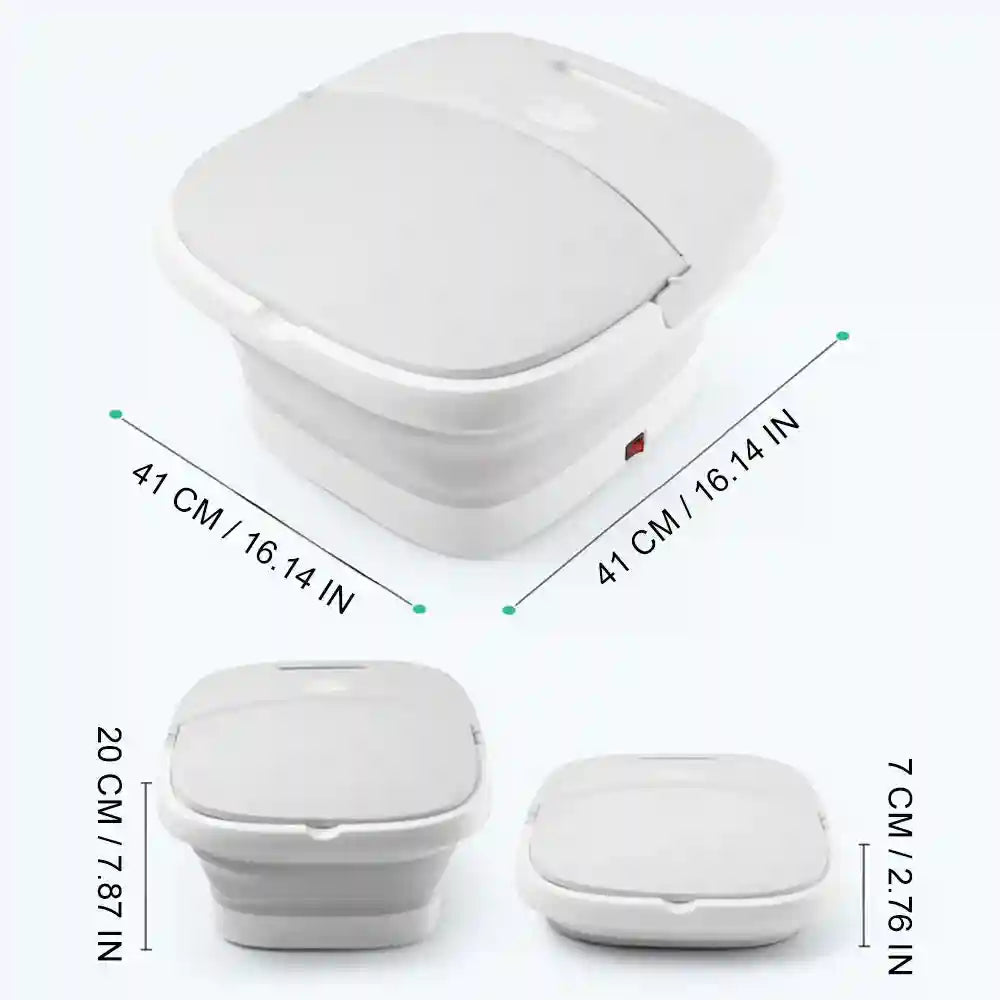 Portable Foot Massage Tub - Foldable Electric Basin with Heat Therapy Massage Roller Tidesmit