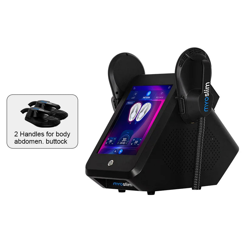 HIEMT Body Shaping Machine Muscle Stimulator with RF - Tidesmit Back Massage Instrument 2 Handle RF black Tidesmit