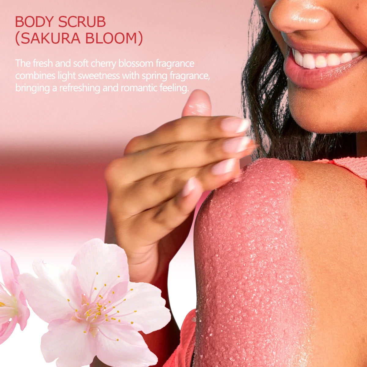 Sakura Body Scrub for Natural Exfoliation & Skin Brightening Scrubs Treatments Tidesmit