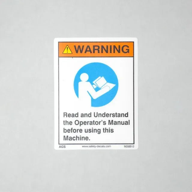 Industrial Machinery Operator Manual Safety Adhesive Sticker Matte Finish - Angle/Detail 8