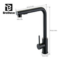 2 Modes Stream & Sprayer Matte Black Kitchen Faucet, Pull Out Sprayer Hot Cold Water Mixer Tap, Sink Faucet for Home Kitchen