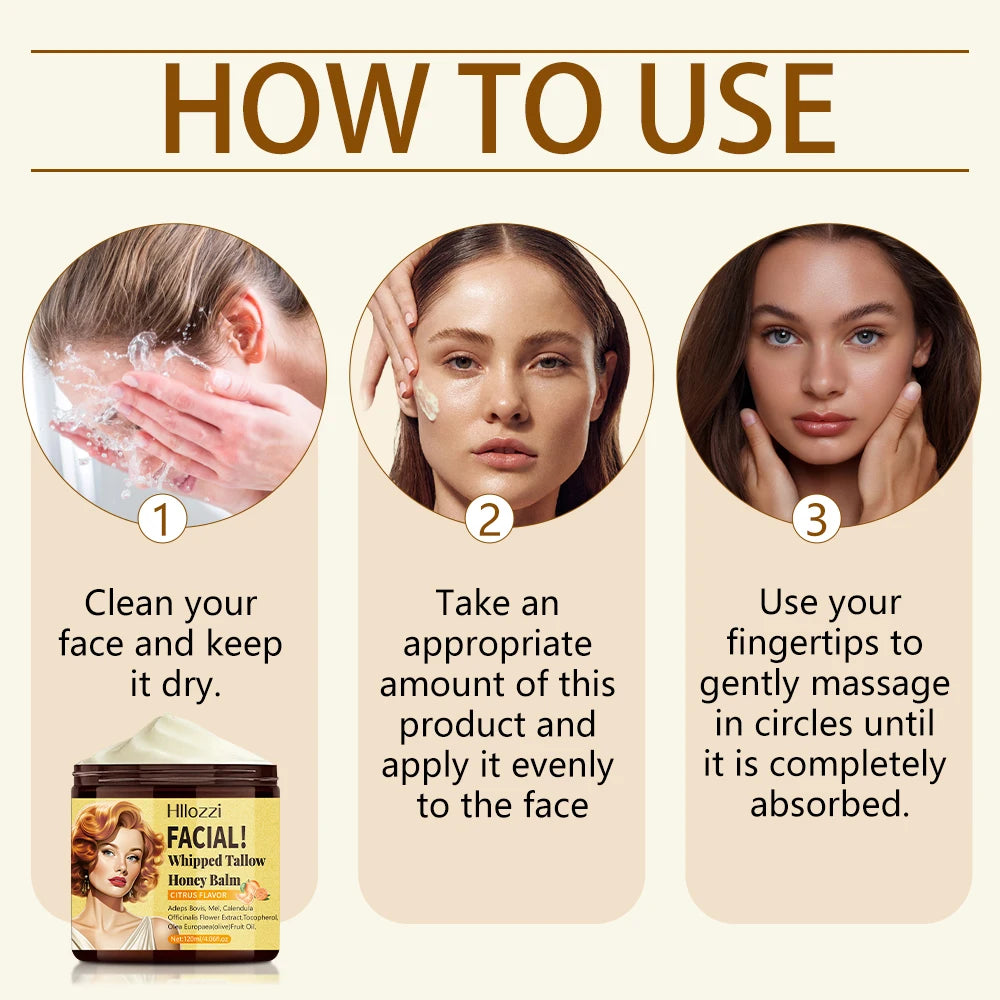 Whipped Tallow Cream, Moisturizing Face and Body Lotion, Skin Care, Lip Balm, Moisturizing,