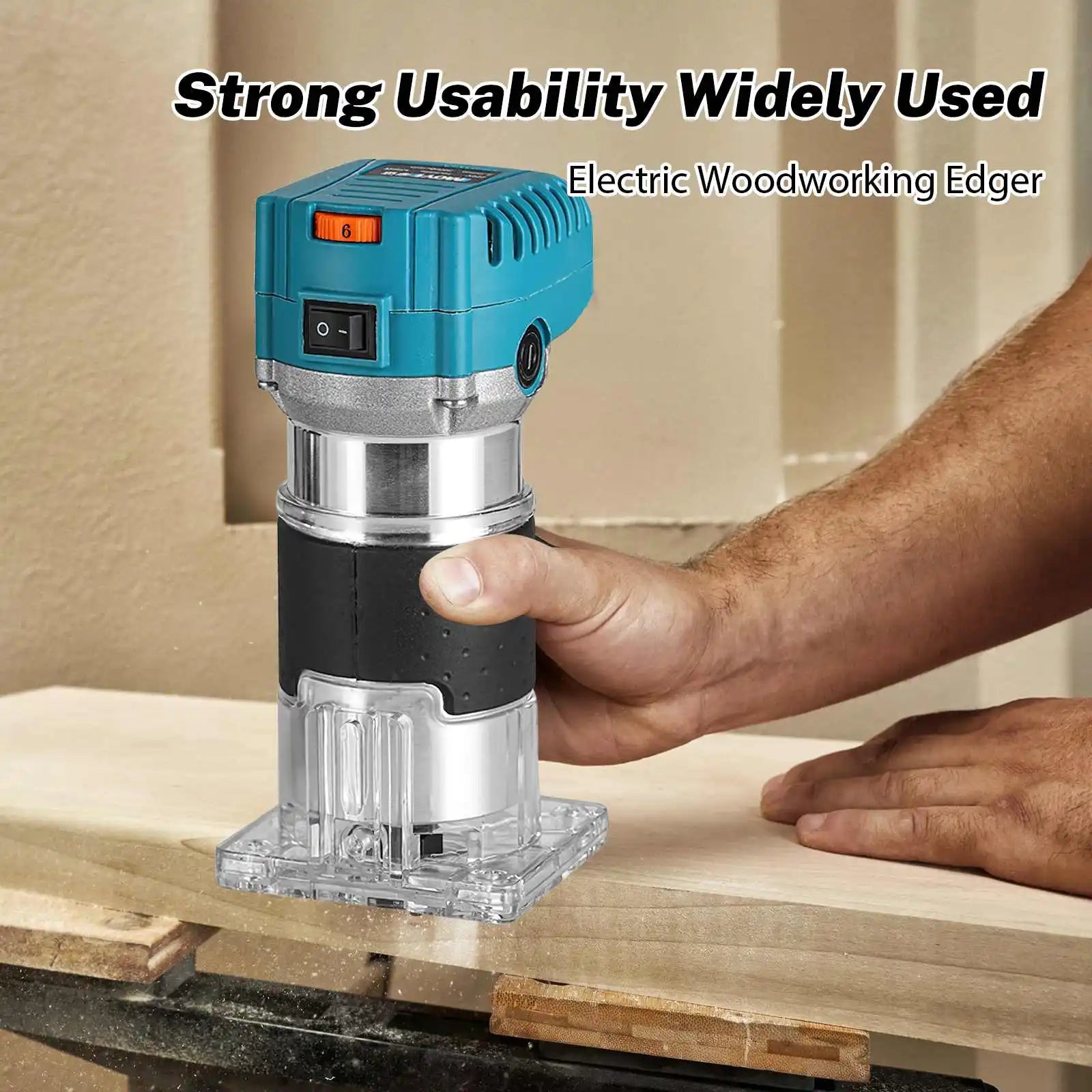 2000W Electric Trimmer Wood Milling Trimming Engraving Slotting Machine Versatile Woodworking Router Power Tool with Milling Cutter