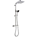 Shower column with thermostatic mixer tap, stainless steel square column, height 85-cm, geometric Minimalist style