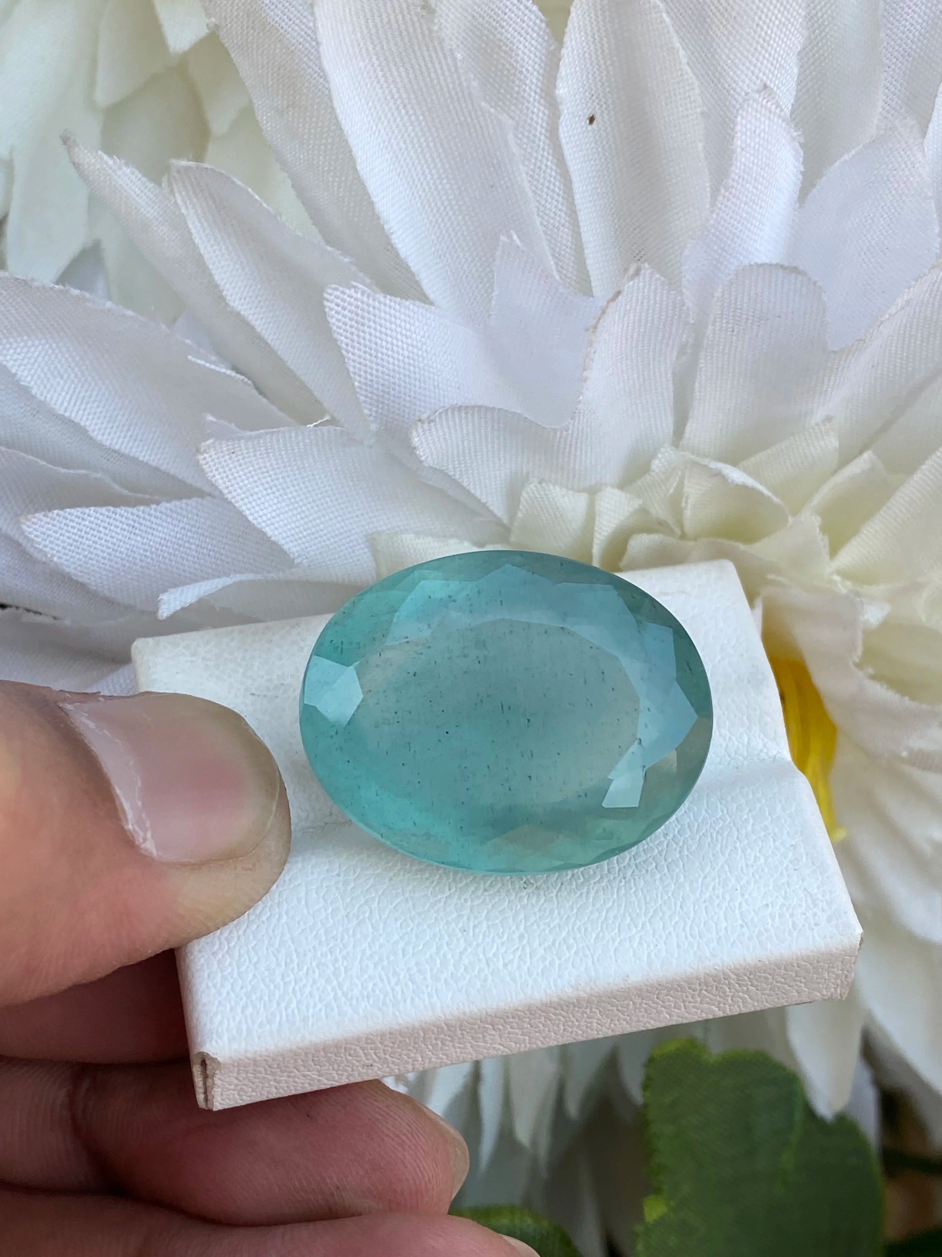 Stunning Rare Big Size Natural Aquamarine Oval Cut Stone Aquamarine Faceted Loose Gemstone for Making Jewelry 41.20 Carat