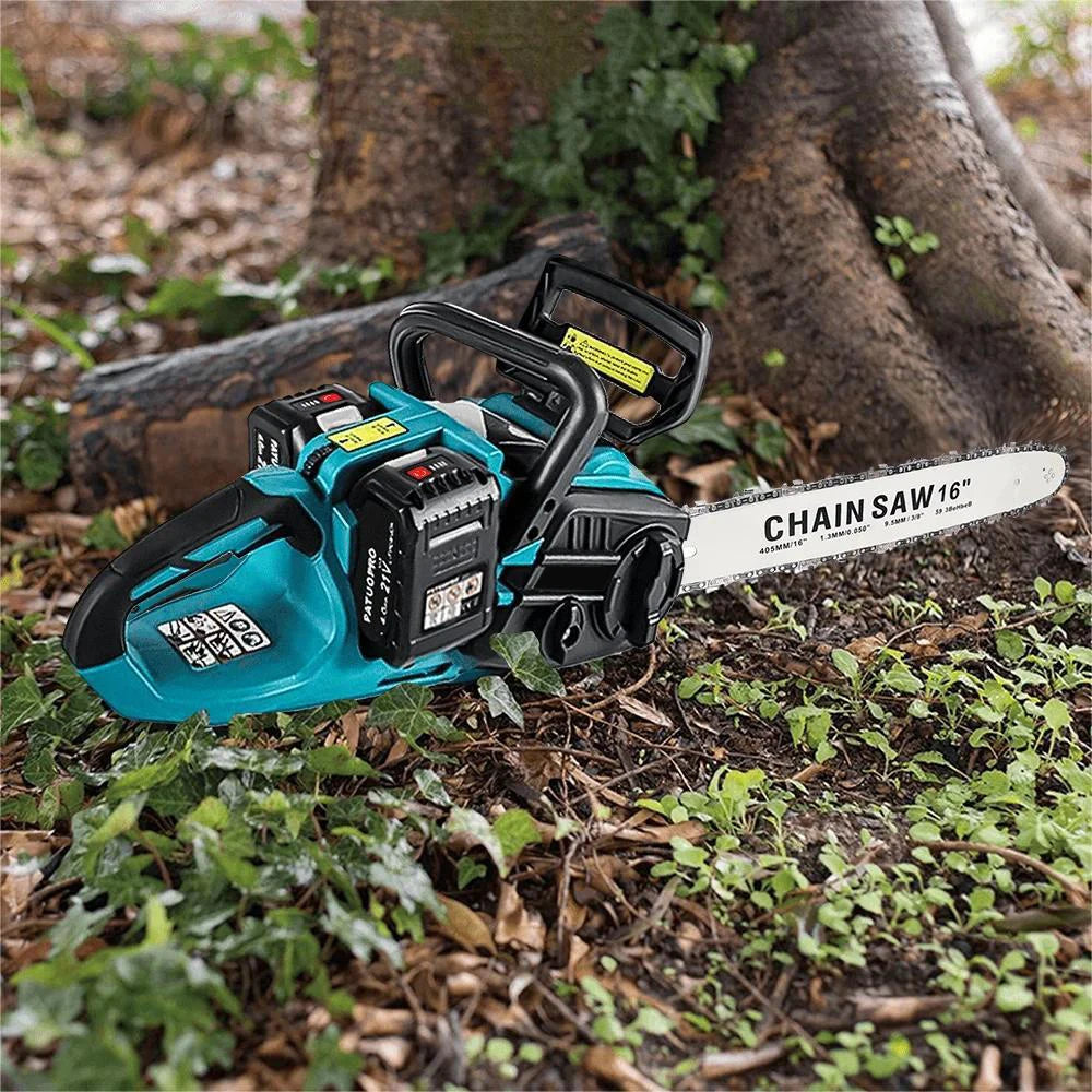 3500W Brushless Electric Chainsaw Cordless Pruning Woodworking Power Tool Handheld Garden Cutter 16Inch For Makita Battery