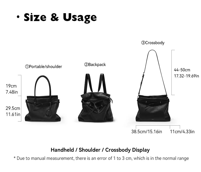 BAFELLI Underarm Tote Bag - Soft Travel Bag-Inspired Leather Crossbody for Women Compact Design Lightweight Shoulder Purse