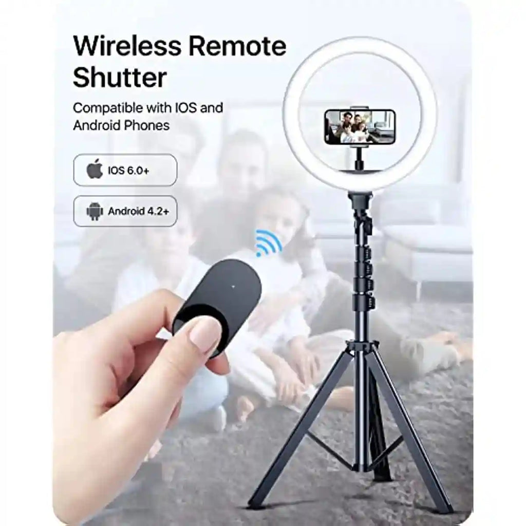 10 Inch LED Ring Light With 63 Inch Tripod Stand for Content Creators Tidesmit