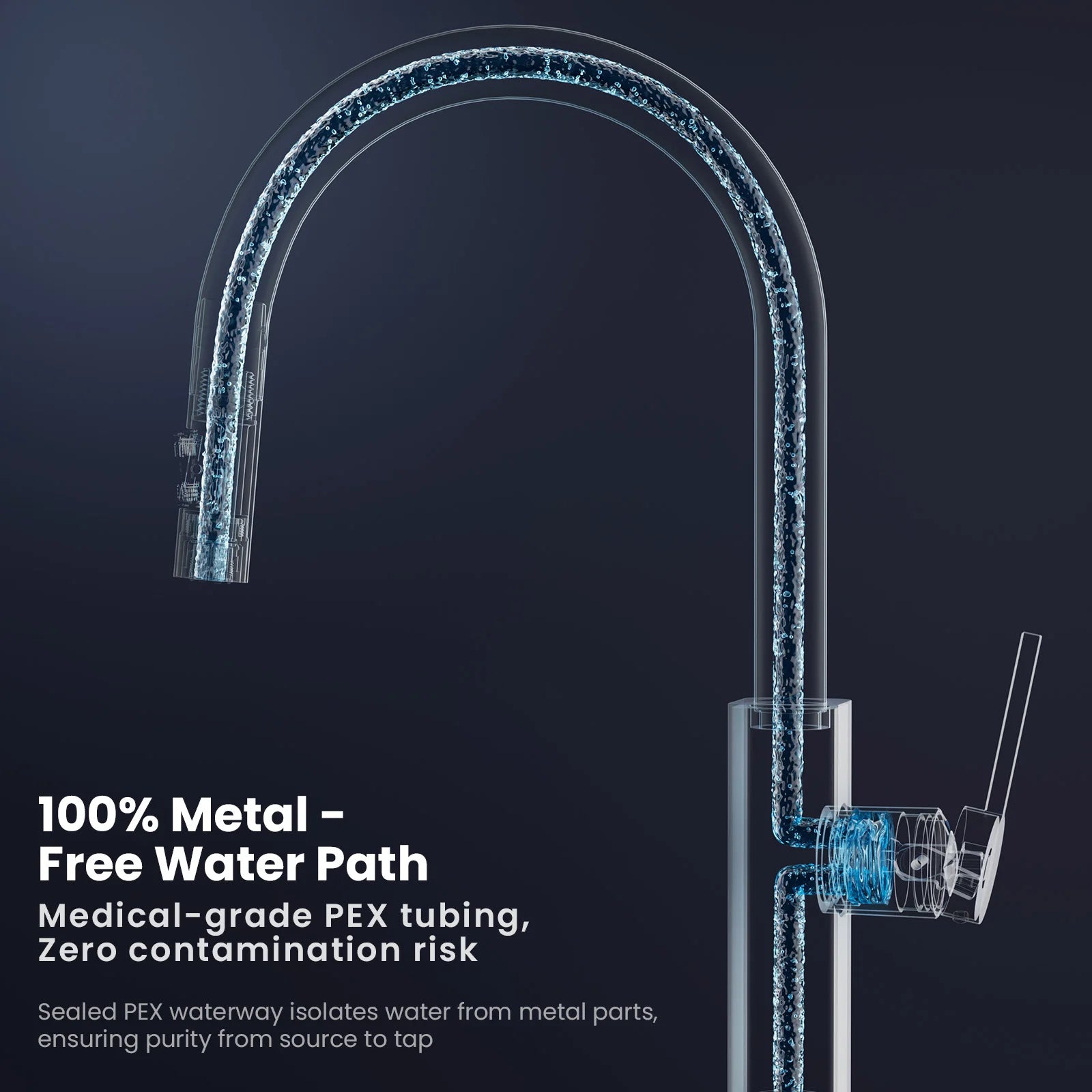 Kitchen Faucet Brushed, Screen Pull-Out Water Tap Kitchen 360 °   Rotatable, 2 Types of Spray Modes Cold Hot Water Stainless Steel 304, G3/8 Dvgw Single Handle Mixer, Sink Faucet Easy Installation