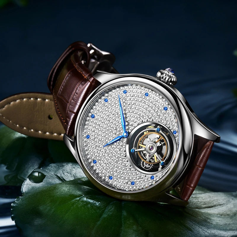 Classic Design 7012 Tourbillon Automatic Mechanical Watch Men Luxury Watch Manufacturer certified