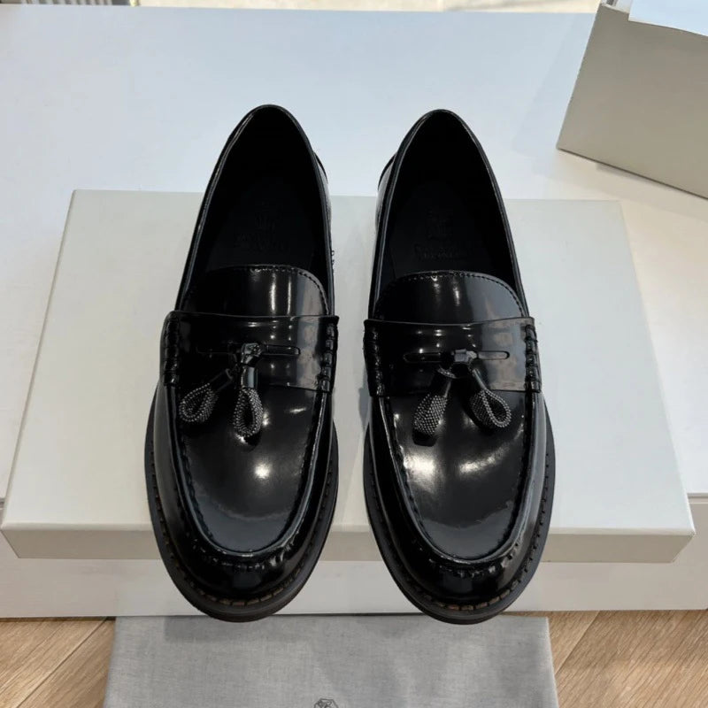 New Brand Women's Loafers Shoes Italian Designer High Quality Genuine Cow Leather slip on Dailywear Casual