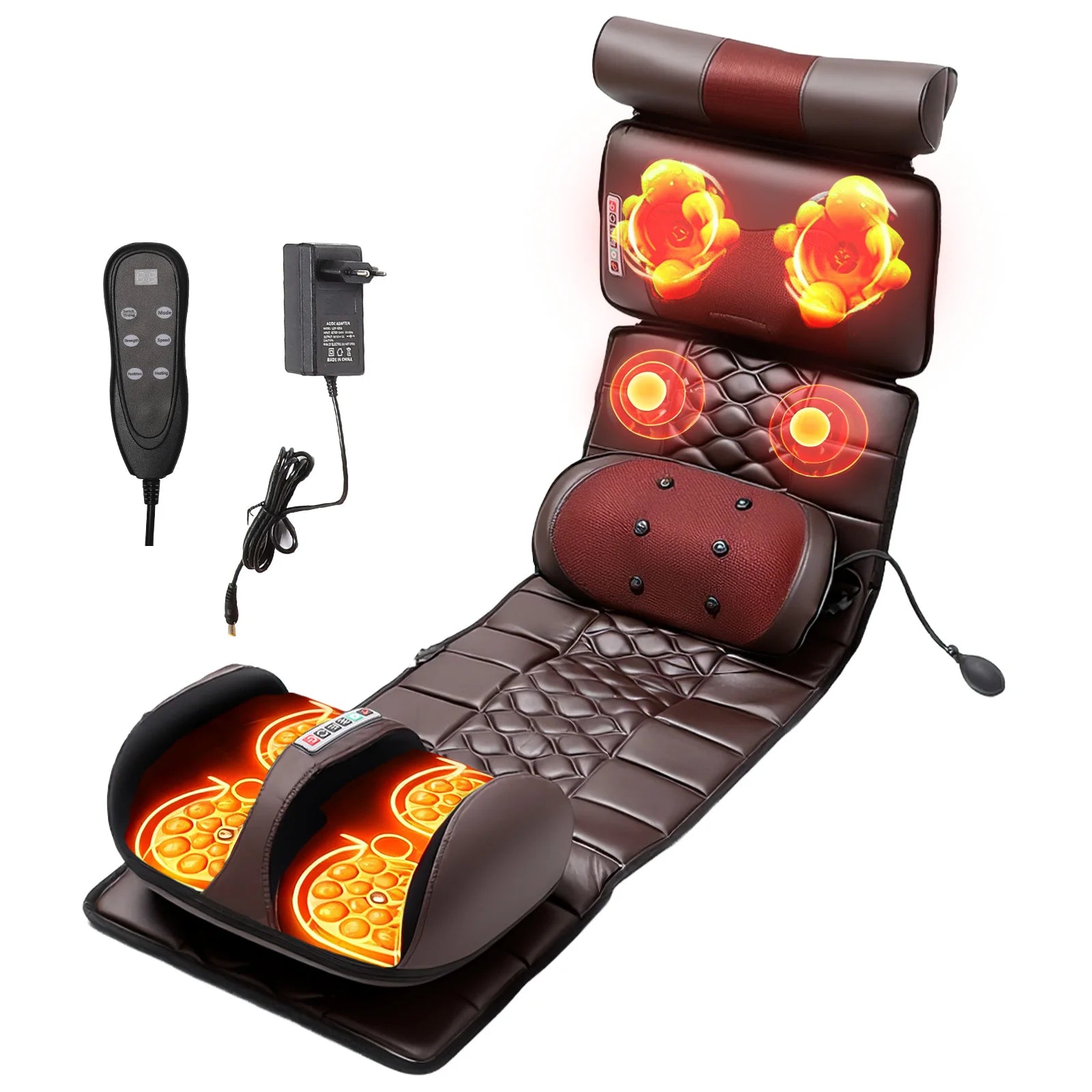Full Body Electric Massage Mattress with Heat Therapy & Airbags Massage Cushion Tidesmit