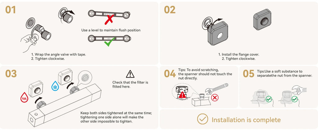 Square Thermostatic Shower Mixer Valve, Chrome Finish, Wall Mounted, 38°C Safety Lock, G1/2 Connection, Automatic Control