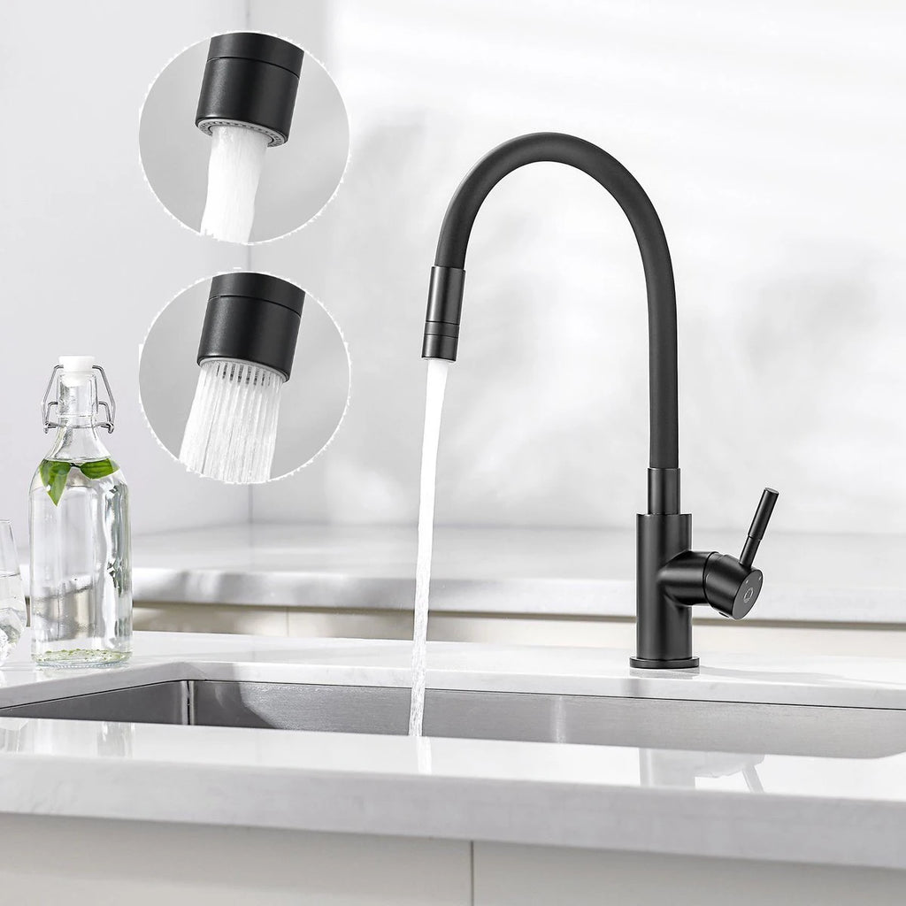 Flexible Kitchen mixed with 2 Types of Jets, Fl Fl, Hot and Cold Water, tilting at 360 °