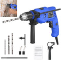 Hammer Drill Tool, 2 in 1 Electric Corded Impact Drill, 850W Corded Electric Impact Drill 3000rpm Variable Speed, for Home, Garden, DIY