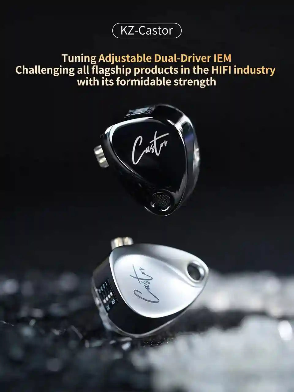 KZ Castor Tunable HiFi In-Ear Monitors | Dual-Driver Studio Precision Tidesmit