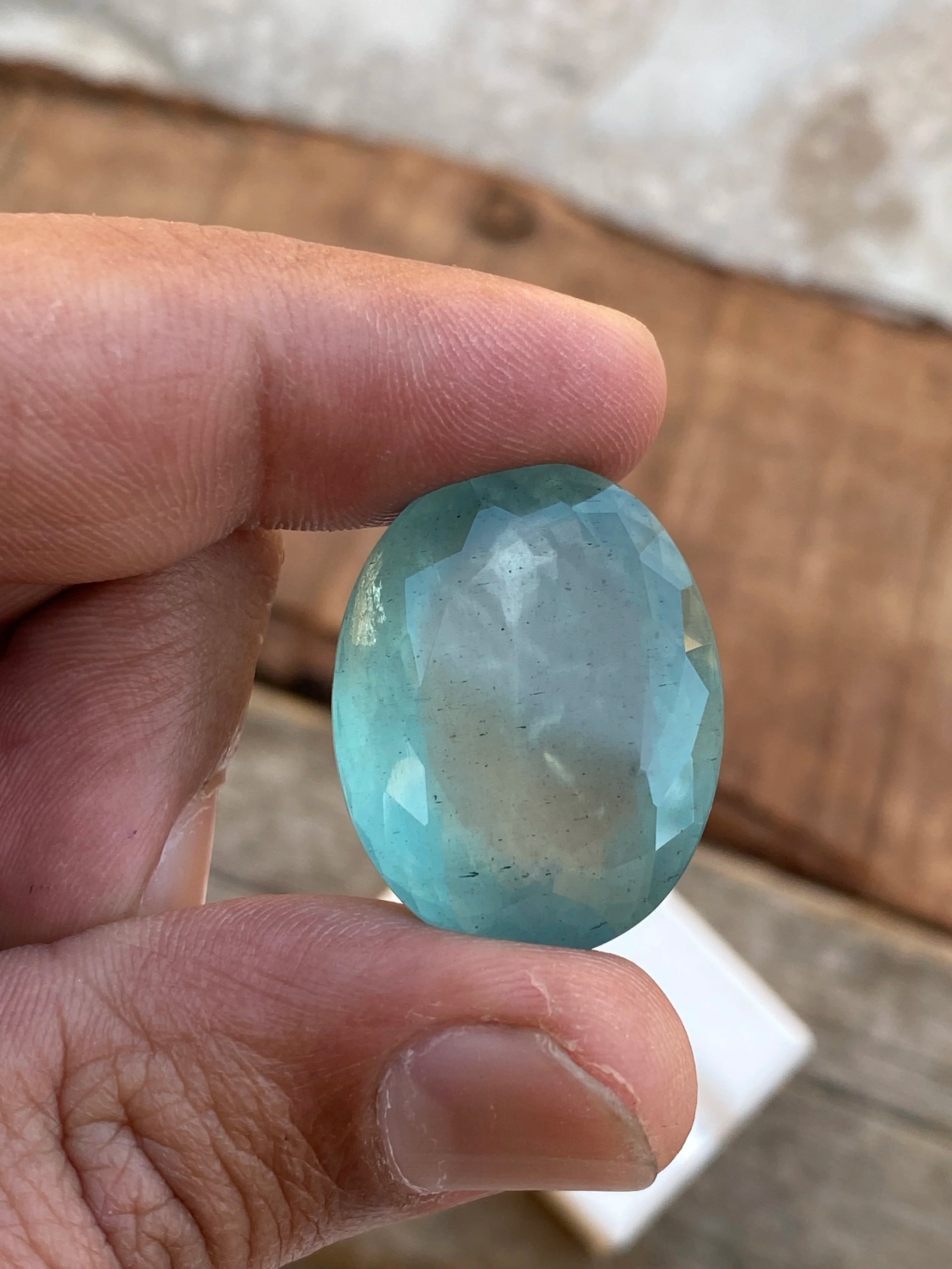 Stunning Rare Big Size Natural Aquamarine Oval Cut Stone Aquamarine Faceted Loose Gemstone for Making Jewelry 41.20 Carat