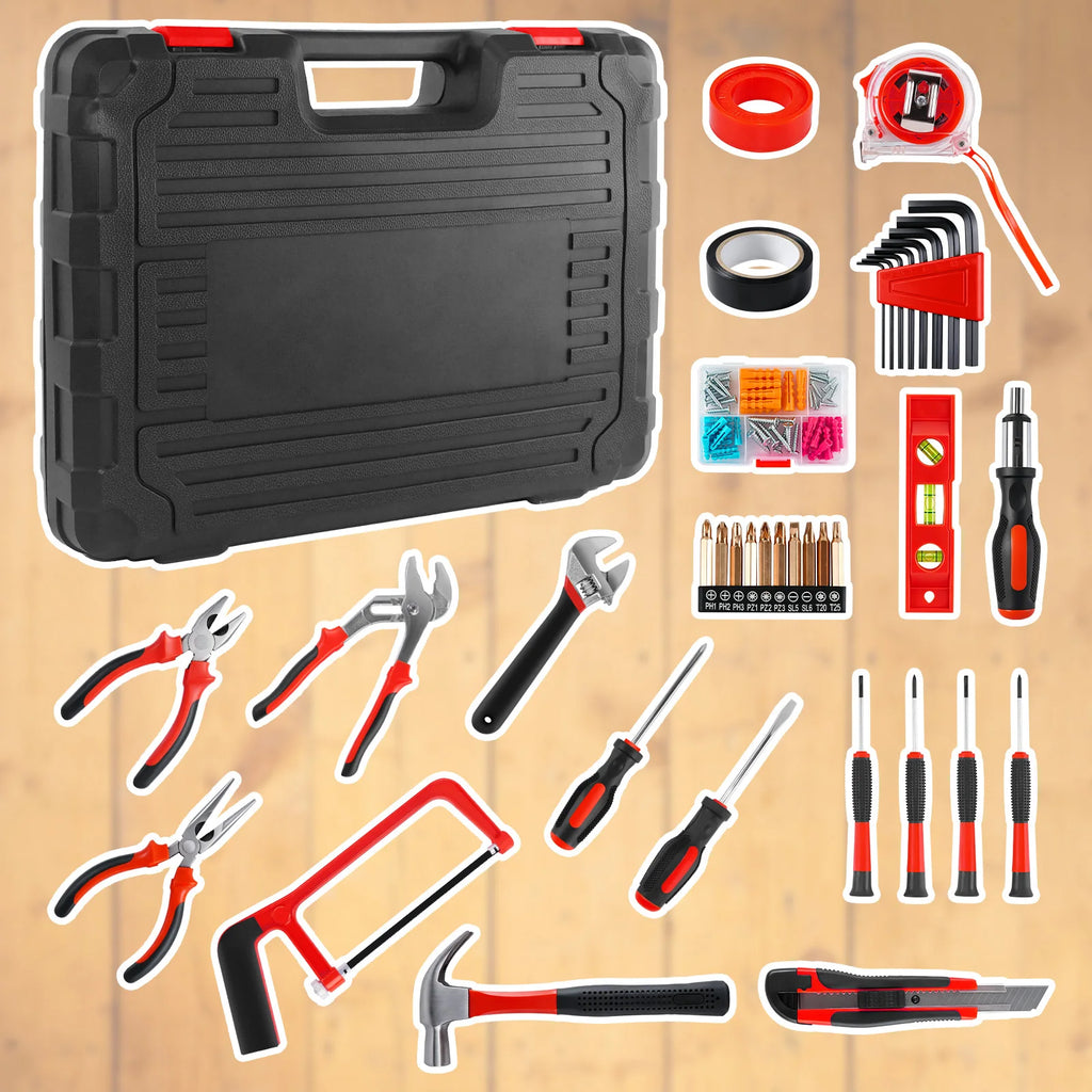 102 Pcs Tool Set Household Hardware Hand Tool Kit Car Auto Repair Set Tool Box Key Wrench Set Screwdriver