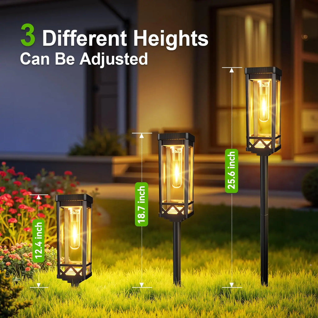 Solar Pathway Lights Outside Waterproof Walkway Light Solar Powered Landscape Lights for Driveway Lawn Patio Sidewalk Yard