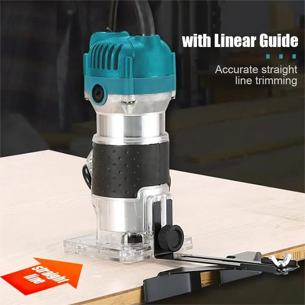 30000RPM High-Power Woodworking Router Electric Trimmer Carving Machine Wood Trimmer Suitable for Wood Carving and Cutting Tools