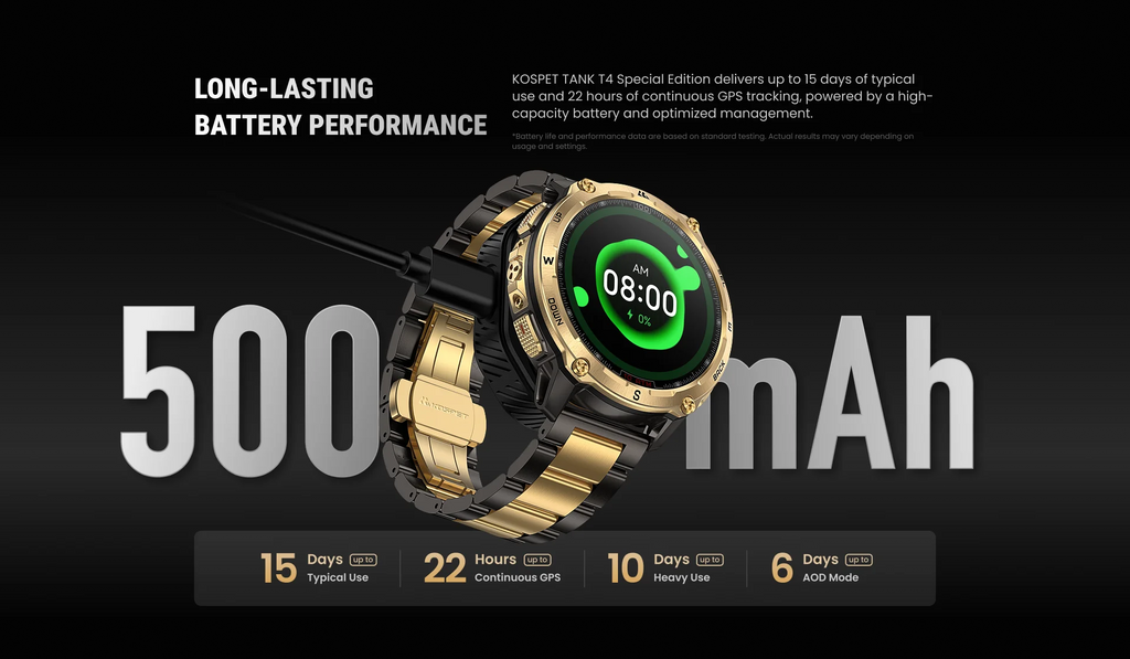 2026 New KOSPET Tank T4 SE Smart Watch for Men 6-Sat GPS Offline Maps 10ATM Waterproof Heart Rate Skiing Hiking for Android iOS