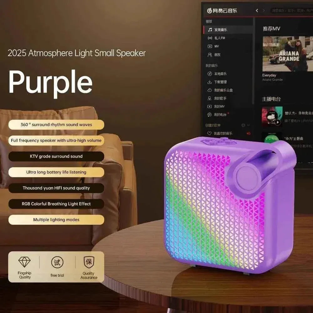 Portable Bluetooth Speaker with RGB LED and Bass Boost - Blue My Store