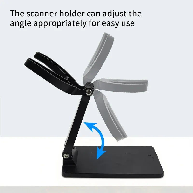 Universal Adjustable Barcode Scanner Stand Barcode Reader Stand, Large Base, Removable, Super Stable, Compatible with All Types