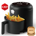 2.8QT Digital Air Fryer, Space-Saving Mini Personal Air Fryers, Nonstick Basket for Dishwasher-Safe, Fast Cooking with 20Pcs