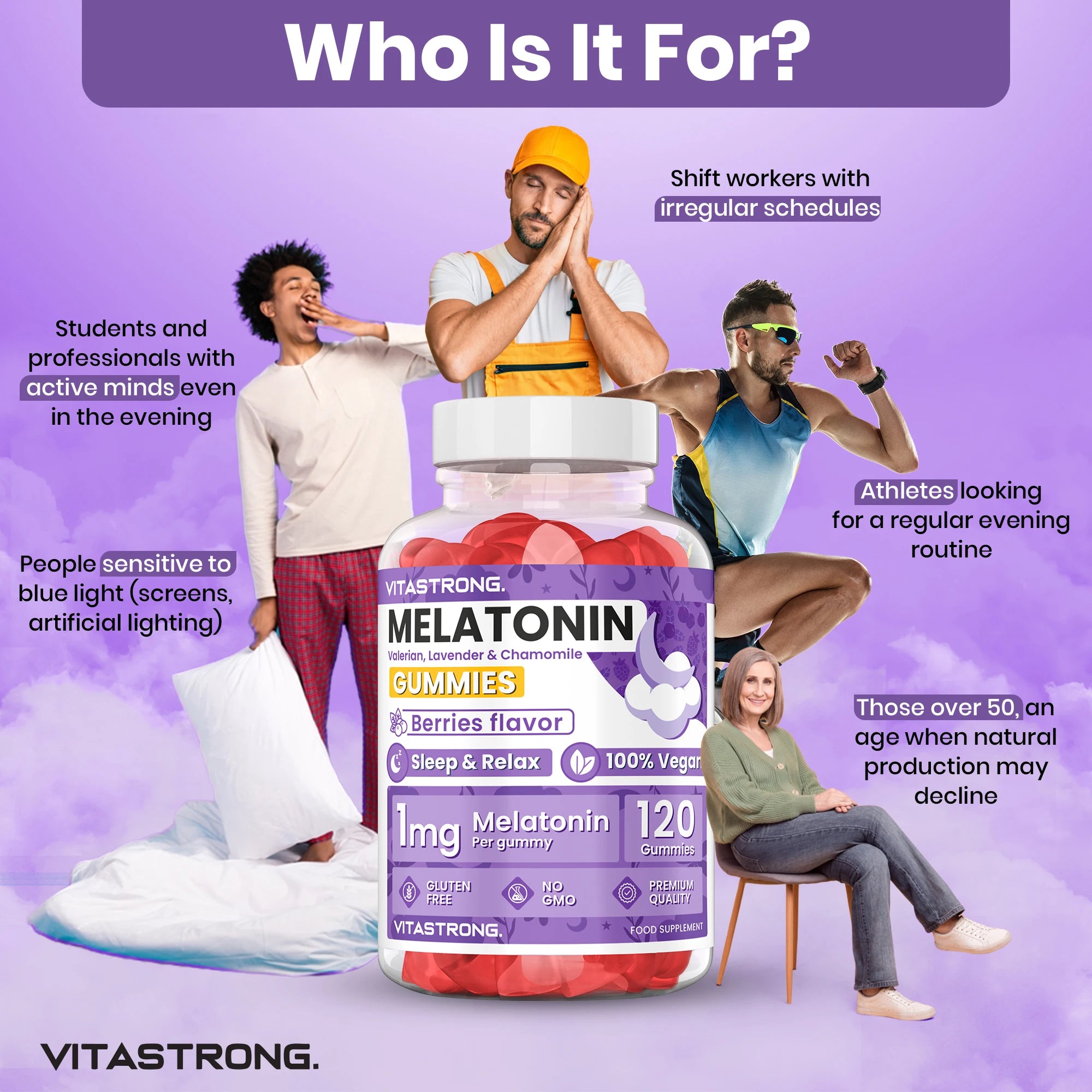 Vitamog Night Support-Melatonin Gummy Candy