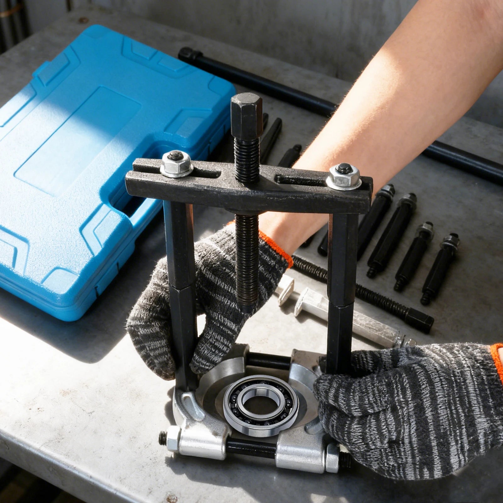 14 PCs beaying Puller Set Guillotine Puller Bearing Puller Pulley with claw interior outdoor 3 claw Pullers Internal Bearings, tooth Removal Car