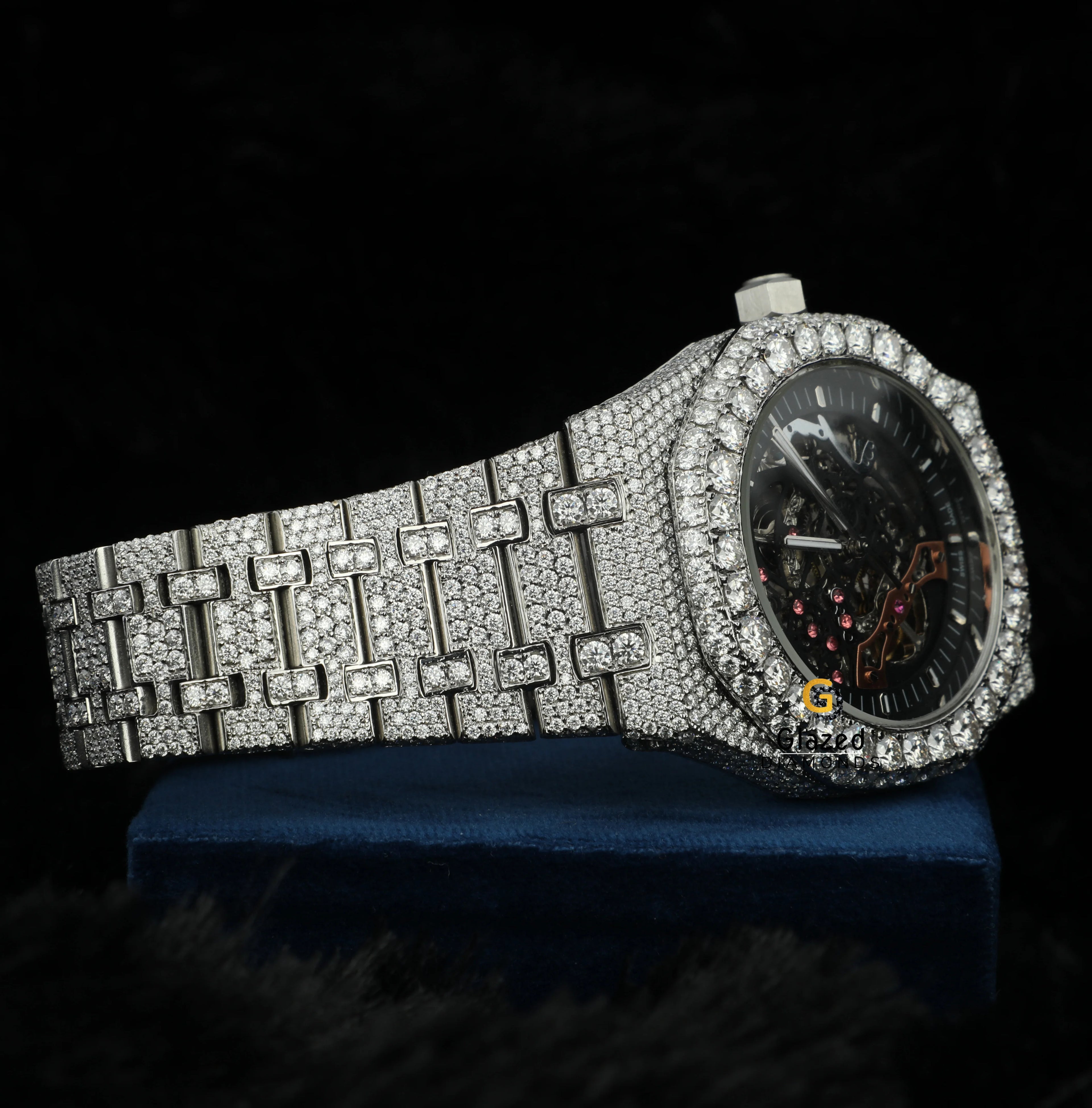 Discover the Epitome of Luxury in Custom High Quality Stainless Steel Mens Chronograph Moissanite Diamond Watch With VVS Clarity
